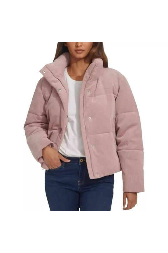 Women's Corduroy Pockets Full Zip Puffer Jacket, 1794737