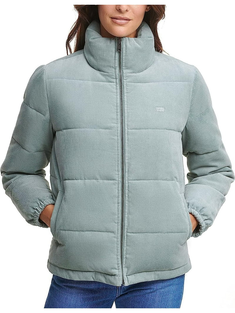 【美品】Levi's Corduroy Puffer Jacket 中綿　ダウン Levi's Women's Corduroy Puffer Jacket (Olive, X-Large