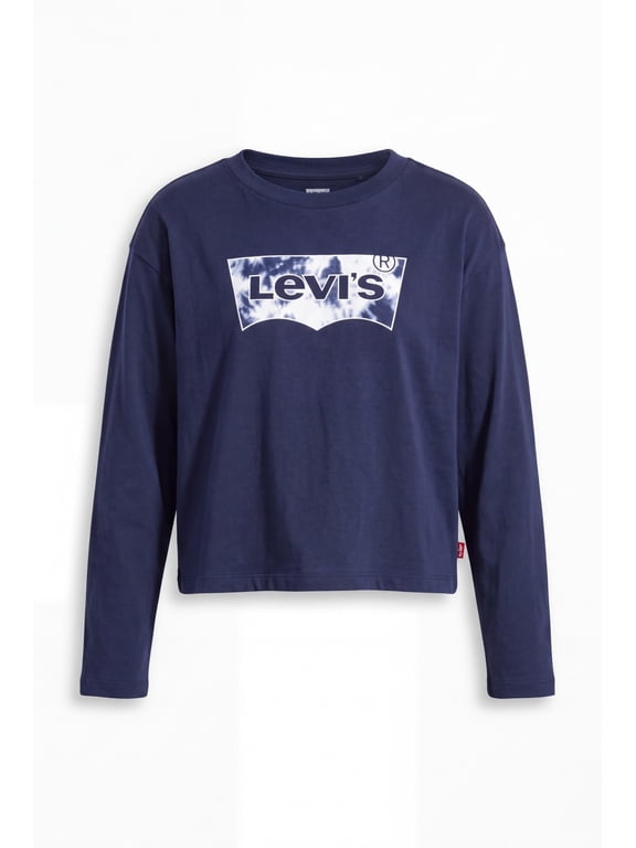 Women's Cropped Long Sleeve Graphic Logo Tee