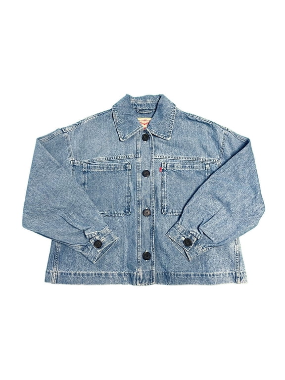 Women's Denim Jacket Cara Cotton Prep Outerwear Coat