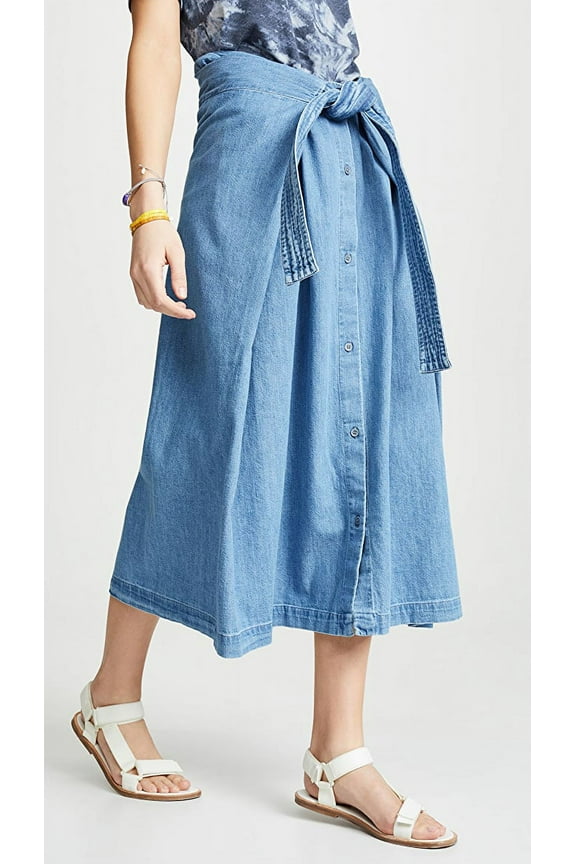 Women's Lmc Field Skirt, Comfort Denim, Blue, X-Small