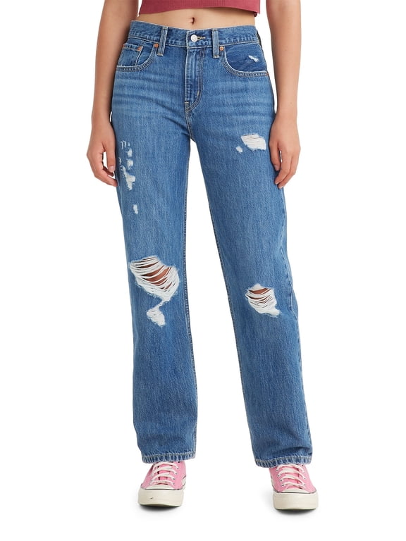 Women's Low Pro Relaxed Fit Straight Leg Jeans