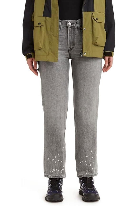 Women's Low Pro Straight Leg Jeans- Light Gray Worn In- (27- (4US))