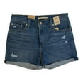 thumbnail image 1 of Levi's Women's Mid-Length Mid-Stretch Super Soft Short (Hawaii Ocean, 6 (W28)), 1 of 3
