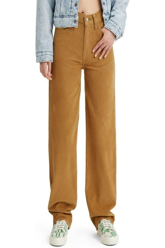 Levis Womens Mid-Rise 94 Baggy Straight Jeans Dijon 25