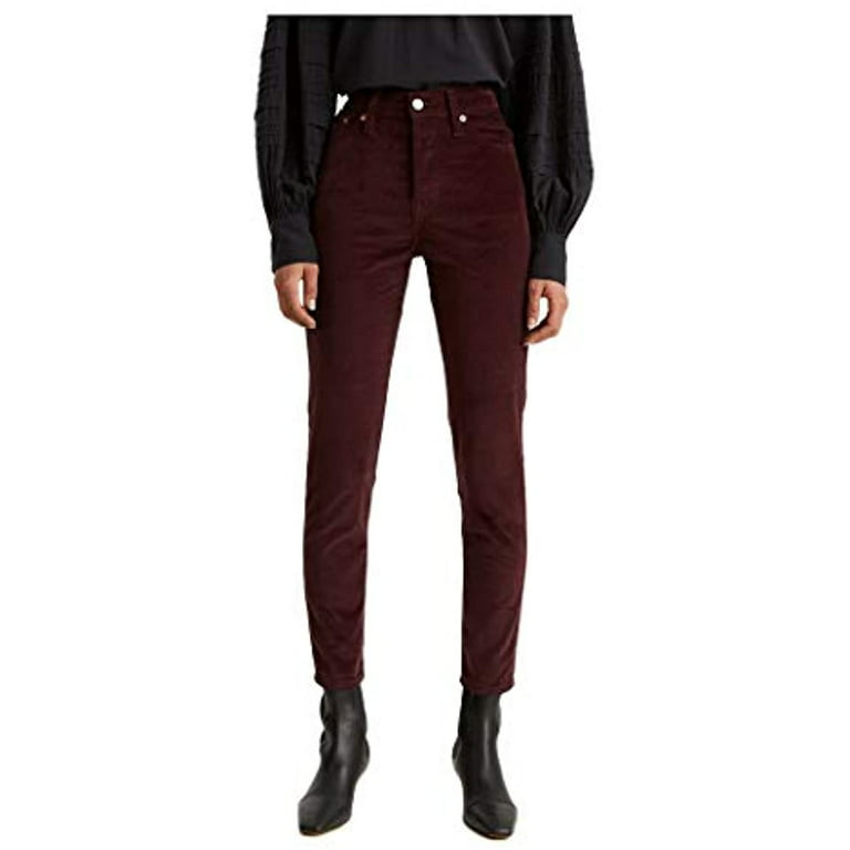 Skinny mid waist jeans Color maroon - SINSAY - ZA514-83X