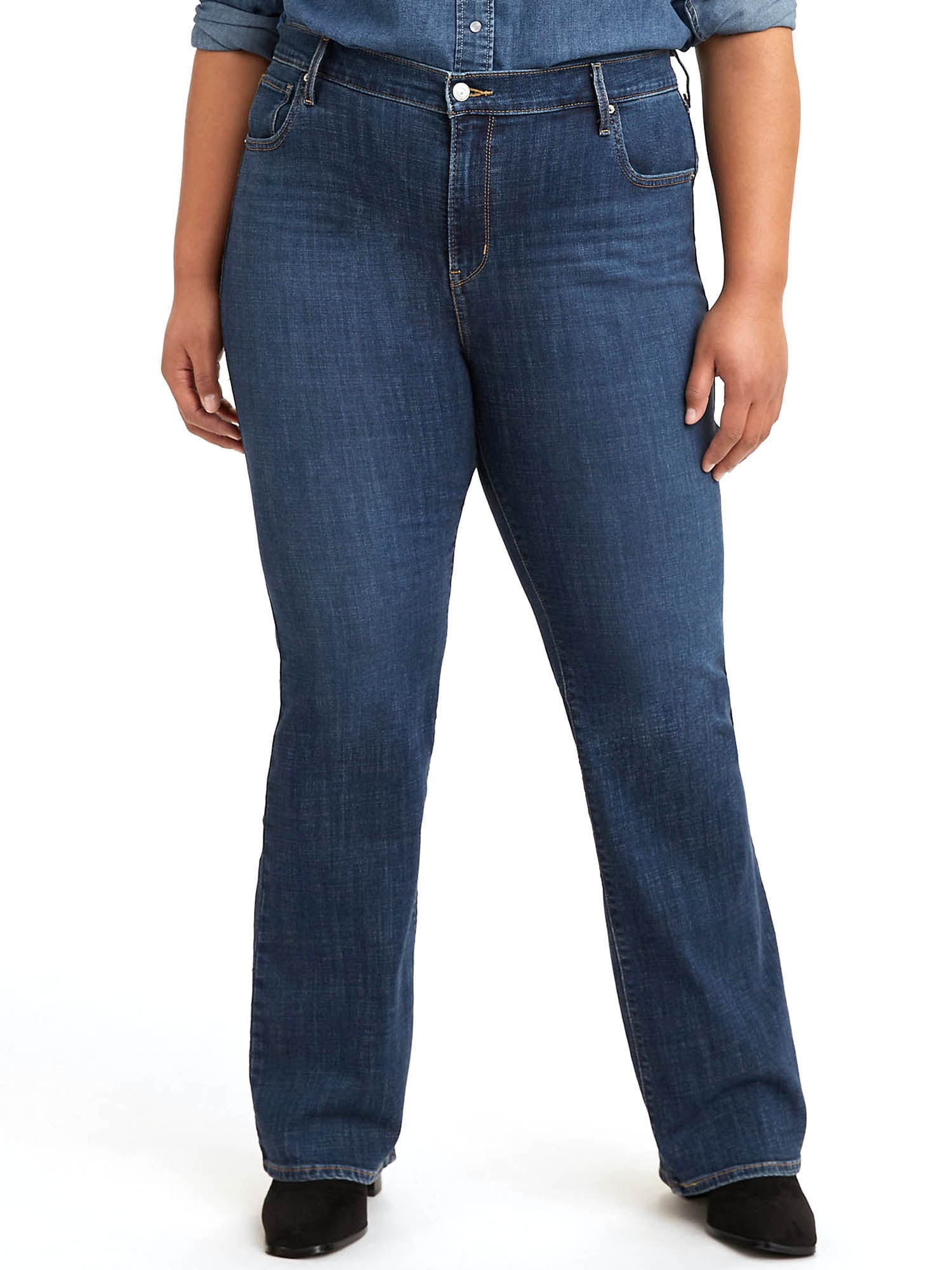 Levi's Women's Plus Size 725 High Rise Bootcut Jeans, (New) Light Indigo  Destructed, 34 Regular at  Women's Jeans store
