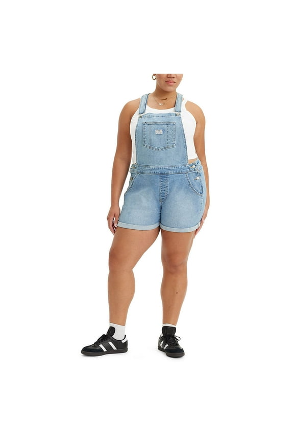 Women's Plus Size Denim Shortall