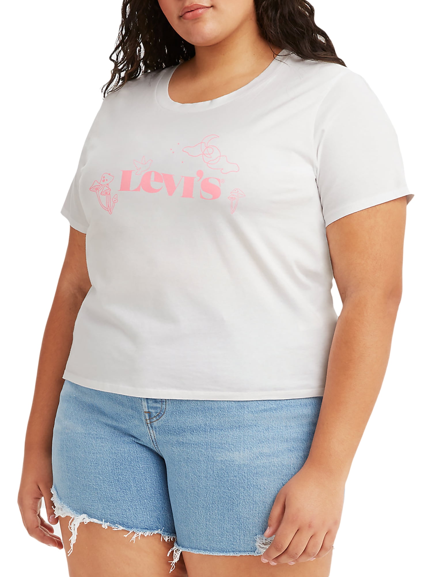 Levi's Women's Perfect Logo Tee - White - Size Medium