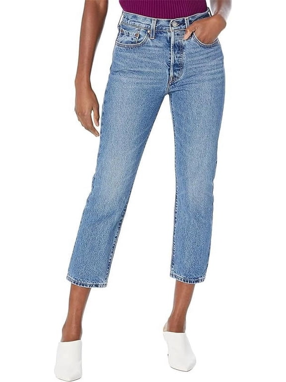 Women's Premium Medium Wash Must Be Mine 501 Cropped Jeans - 36200-0236 29W x 26L