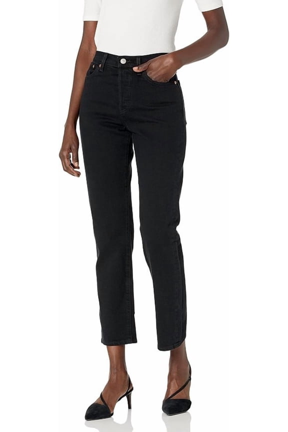Women's Premium Wedgie Straight Jeans, Black Sprout, Size 32