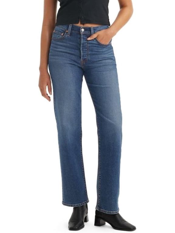 Women's Ribcage Straight Full Length Jeans, The Last Straw, 31