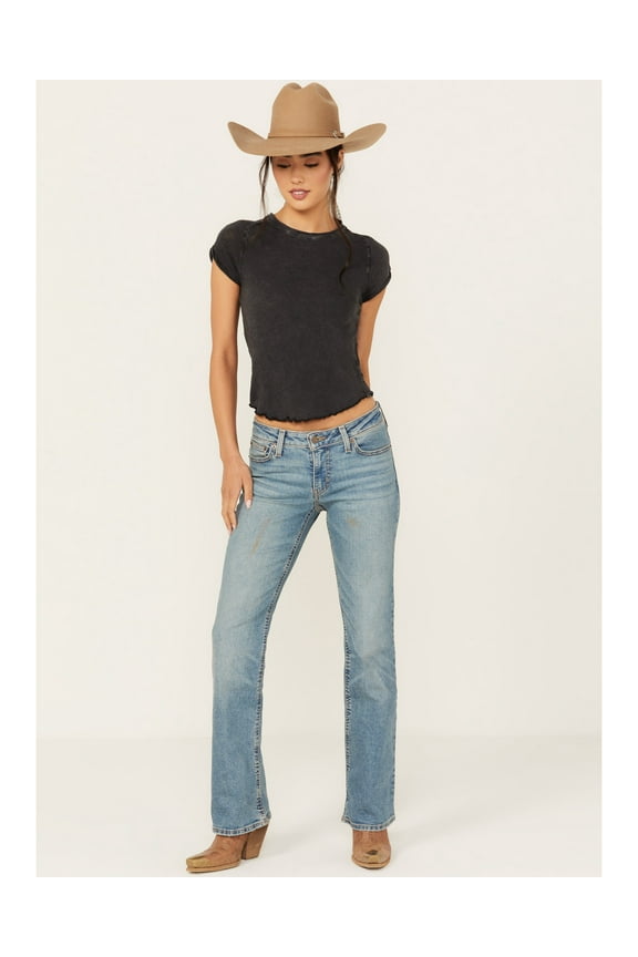 Women's Superlow Medium Wash Stretch Bootcut Jeans - A4679-0001 34W x 32L