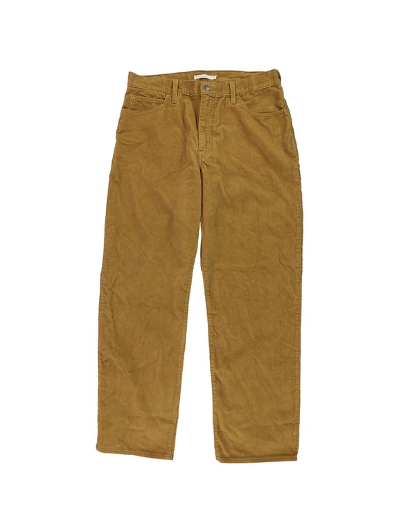 Womens 1994 Baggy Corduroy Straight Leg Jeans, Beige, 30