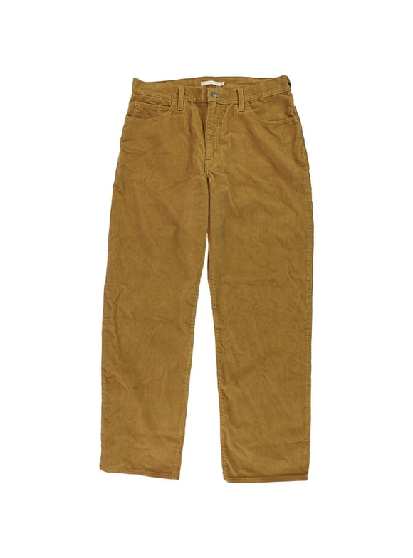 Womens 1994 Baggy Corduroy Straight Leg Jeans, Beige, 31