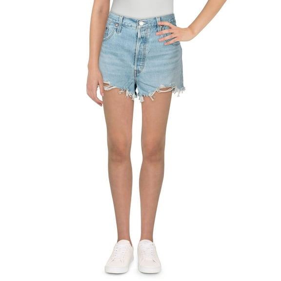 Levi's Womens 501 Original Button Fly High Rise Cutoff Shorts