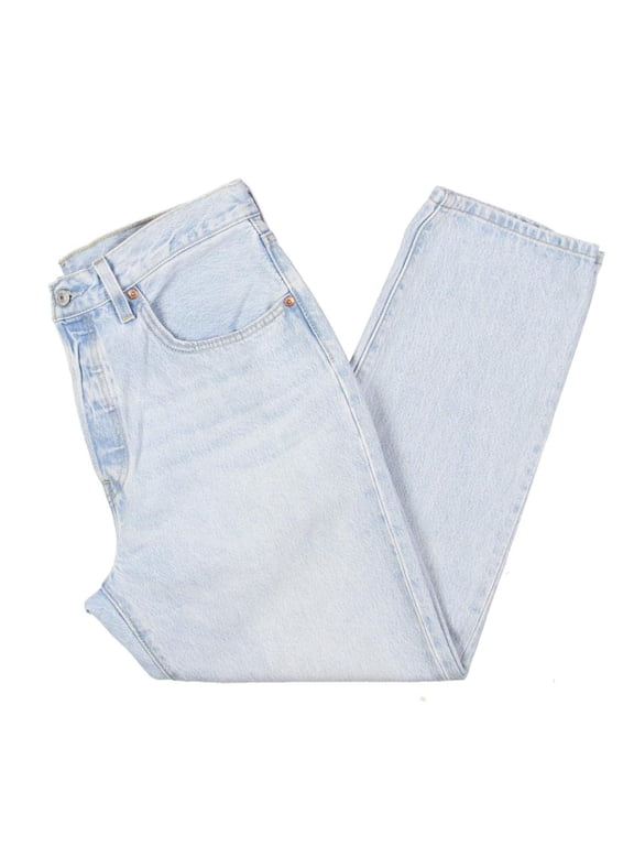 Levi s Womens 501 Original Cropped Button Fly Straight Leg Jeans