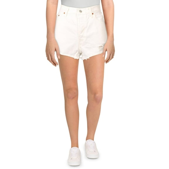 Levi's Womens 501 Original High Rise Destroyed Cutoff Shorts