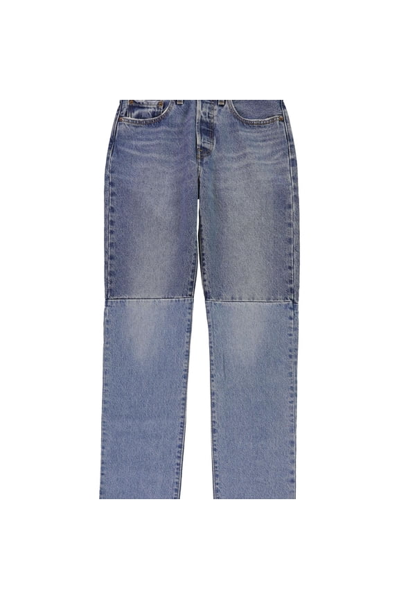 Womens Denim Straight Leg Jeans, Blue, 26