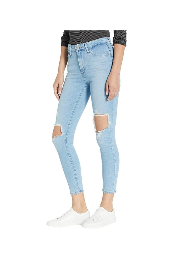 Levis Womens 721 High Rise Skinny Ankle Jeans 34 Azure Falls Waterless