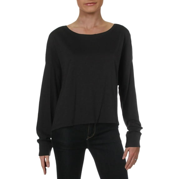 Levi's Womens Claire Crop Long Sleeves T-Shirt Black XL