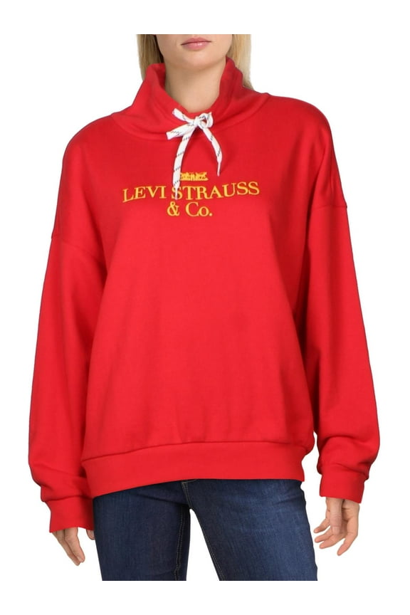 Womens Cotton Cozy Sweatshirt Red XS