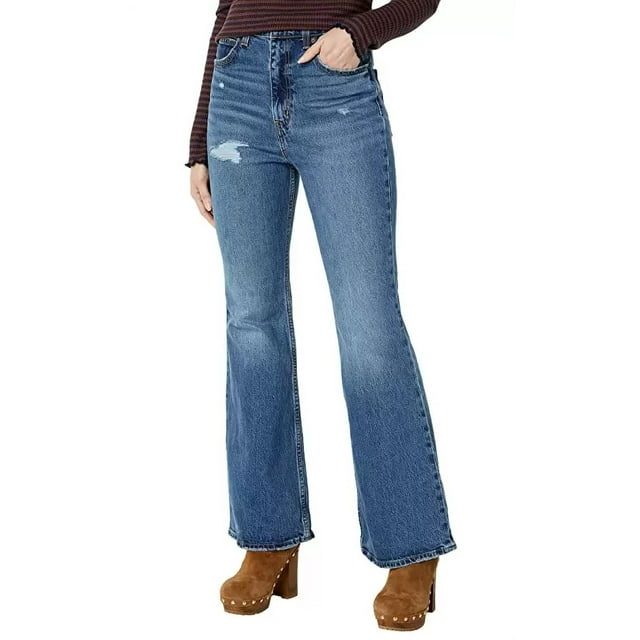 Levi's Womens Denim Holes Flare Jeans - Walmart.com