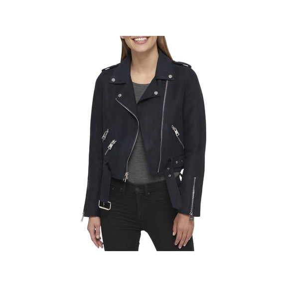 Levi's Womens Faux Suede Cropped Motorcycle Jacket