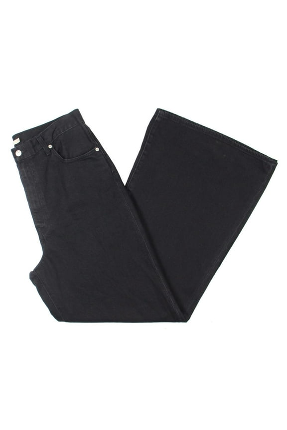 Womens High Rise Denim Flare Jeans