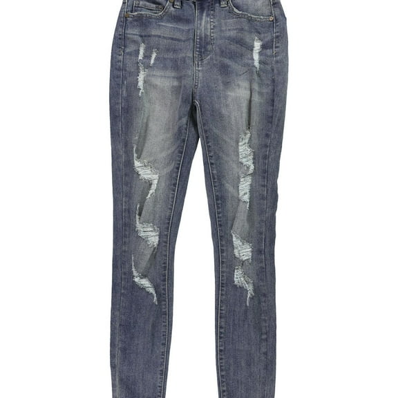 Indigo Rein Womens Super High-Rise Curvy Fit Jeans, Blue, Juniors, 3