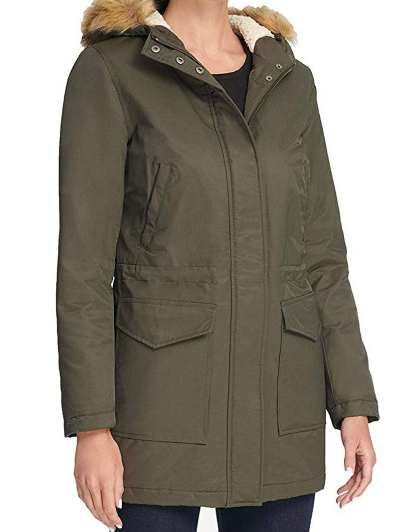 Levi's Womens Performance Sherpa Lined Midlength Parka