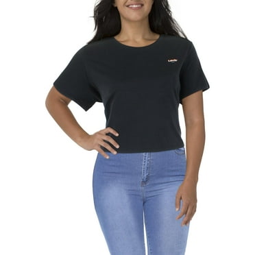 Levi's Womens Plus Cotton Logo Cropped