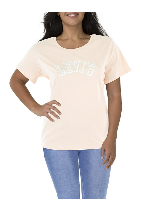 Womens Plus Cotton Logo Graphic T-Shirt