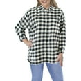 thumbnail image 1 of Levi's Womens Plus Cotton Plaid Button-Down Top, 1 of 1