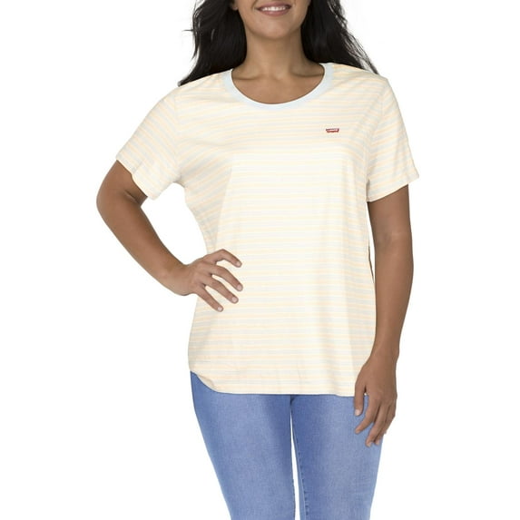 Levi's Womens Plus Cotton Striped T-Shirt