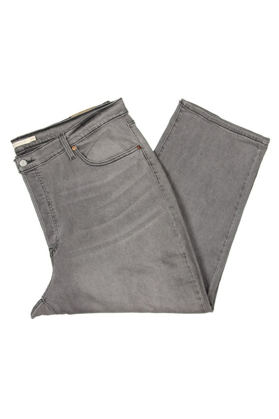 Womens Plus Embroidered Denim Ankle Jeans