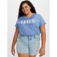 thumbnail image 1 of Levi's Womens Plus Size Varsity Tee,Blue,3X, 1 of 3