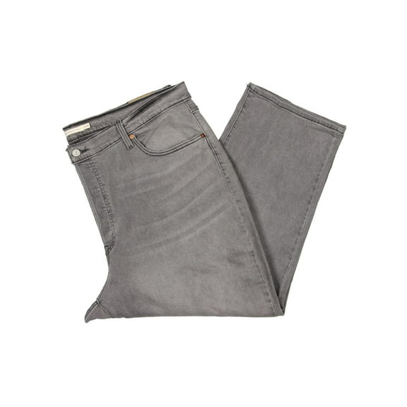 Levi's Womens Plus Straight Leg Ribcage Ankle Jeans