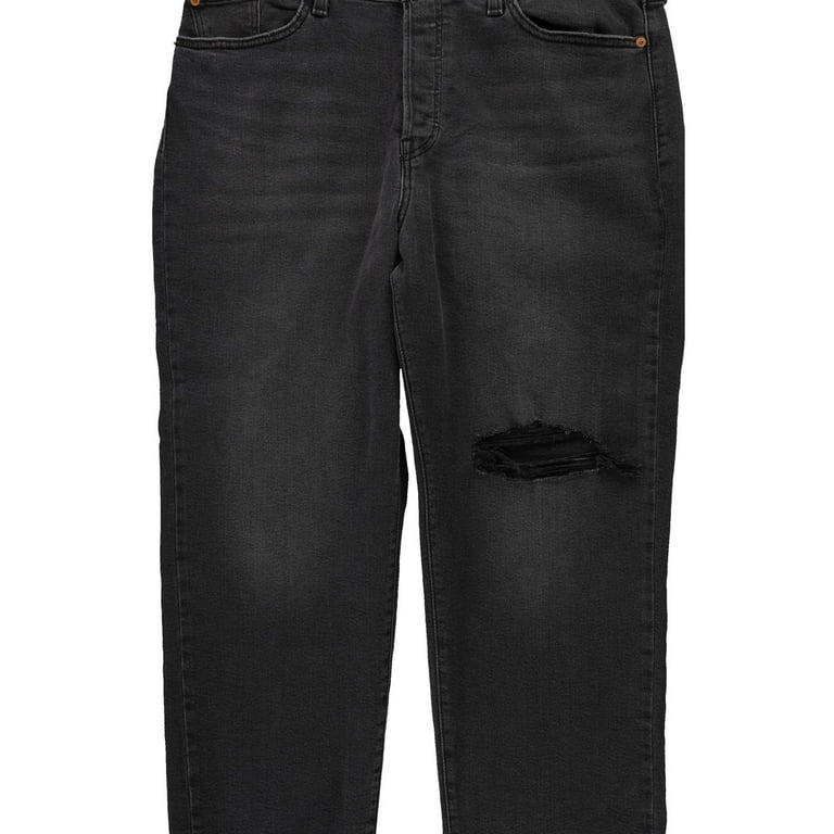 Levi's Womens Wedgie Straight Leg Jeans, Black, Plus Size, 18W