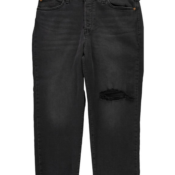 Levi's Womens Wedgie Straight Leg Jeans, Black, Plus Size, 18W