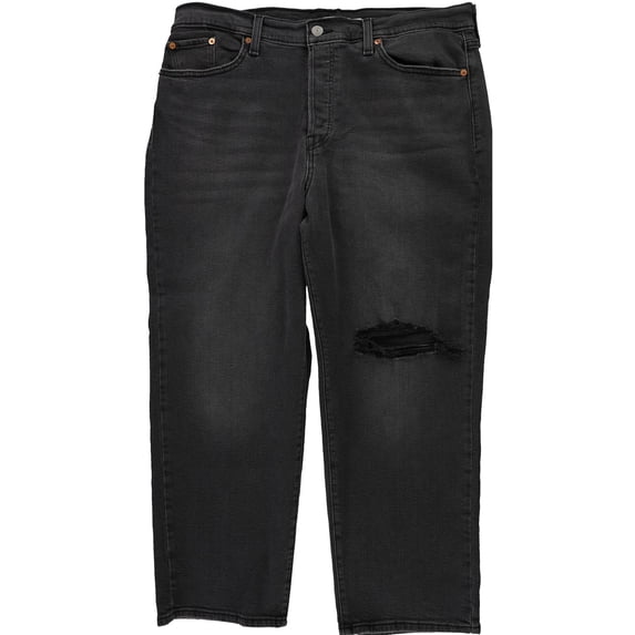 Levi's Womens Wedgie Straight Leg Jeans, Black, Plus Size, 20W