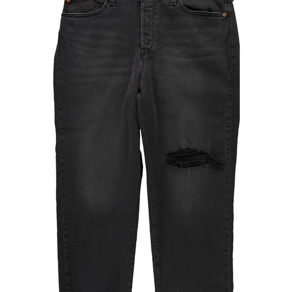 Levi's Womens Wedgie Straight Leg Jeans, Black, Plus Size, 22W