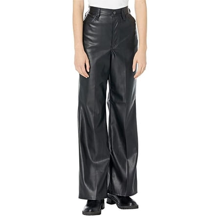 Levi's Womens Premium 70s Flare Faux Leather Jeans