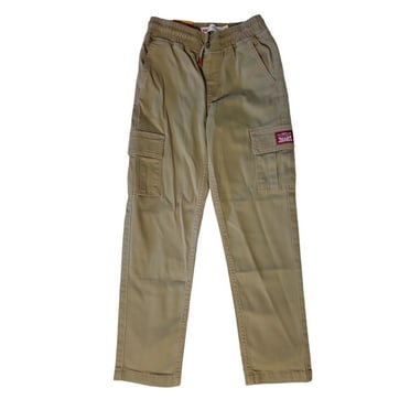 Levi's Youth Boy's Drawstring Waistband Tapered Leg Twill Cargo Pockets Pant (Harvest Gold, 10)