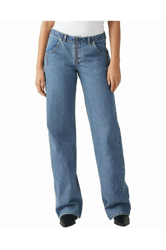womens Low Loose Styled Zipper Treat Me Nice Straight Jean, 25