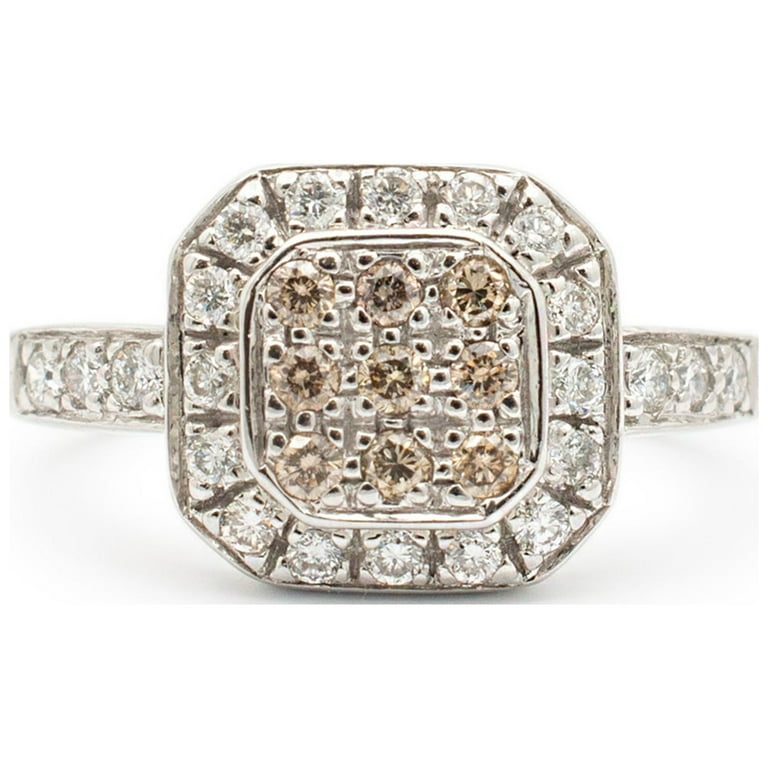 Square chocolate 2024 diamond ring