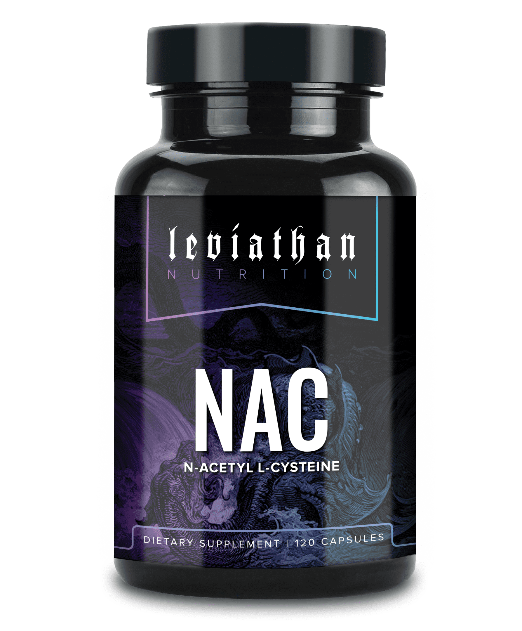 Leviathan Nutrition NAC - N-Acetyl L-Cysteine 600mg, 120 Capsules - Gluten Free NAC Supplement