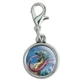 thumbnail image 1 of Leviathon Sea Serpent Ocean Dragon Monster Fantasy Antiqued Bracelet Pendant Zipper Pull Charm with Lobster Clasp, 1 of 5