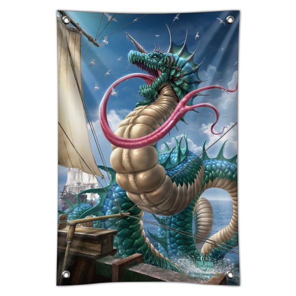 Leviathon Sea Serpent Ocean Dragon Monster Fantasy Home Business Office Sign
