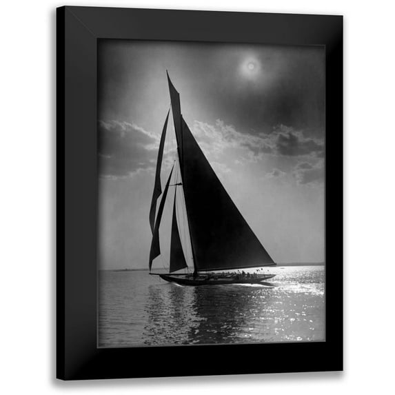Levick, Edwin 19x24 Black Modern Framed Museum Art Print Titled - The Vanitie during the Americas Cup ca. 1900-1910